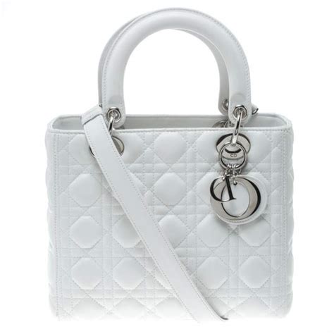 white leather christian dior handbag with single shoulder strap|christian dior tote bag colorful.